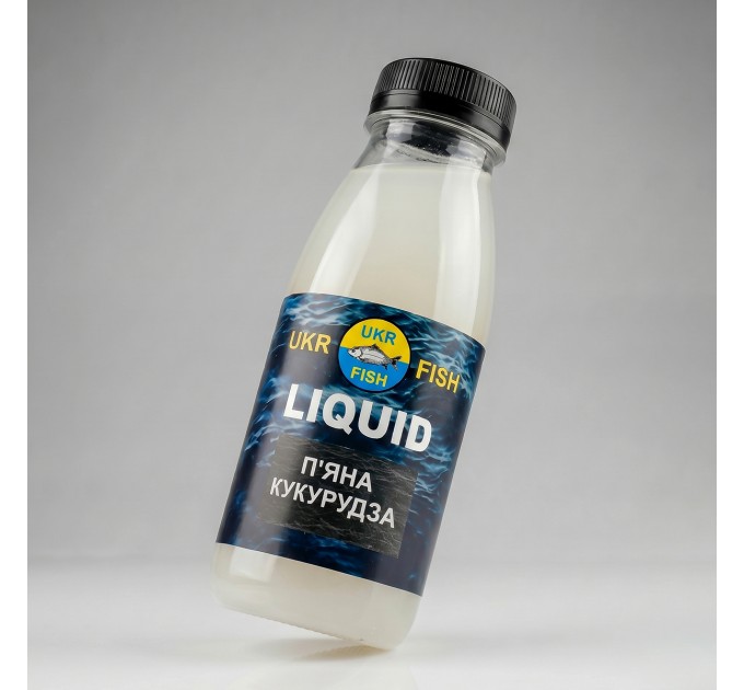 Ліквід Liquid П'яна Кукурудза рідка добавка UKR FISH 300 мл, на прикорм для залучення риби в місце корму