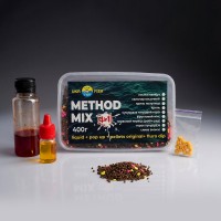 Метод Мікс 4в1 UKR FISH пелетс 400г ліквід 50г поп-ап флюро діп Горох Кукурудза