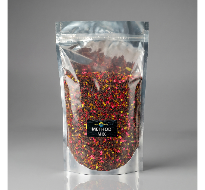 Pellets Mix 2 мм 900 г UKR FISH Карповий пеллетс для методної годівниці, пеллети для лову риби