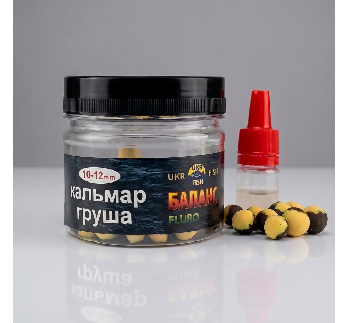 Pop up бойл Кальмар Груша 10-12 мм UKR FISH Плаваюча насадка для лову коропа, карася та амура та для флет-фідера