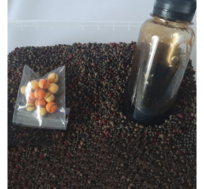 Прикорм для риби Метод МІКС KRILL КРІЛЬ 3 в 1  UKR FISH на фідер та флет-метод, для ловлі карпа амура карася