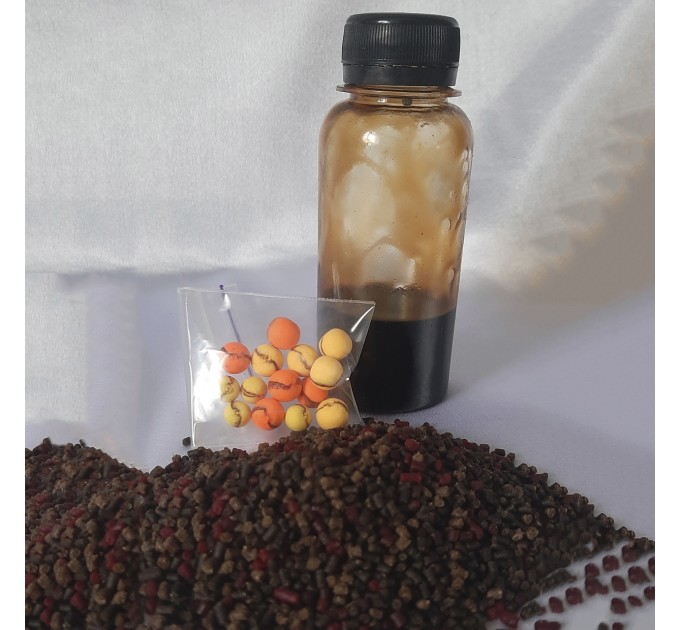 Прикорм для риби Метод МІКС KRILL КРІЛЬ 3 в 1  UKR FISH на фідер та флет-метод, для ловлі карпа амура карася