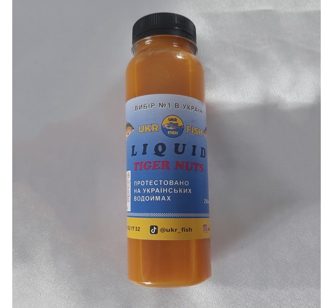 Ліквід Liquid TIGER NUT 250 мл UKR FISH, рідка добавка в прикорм для приманювання риби в місце корму