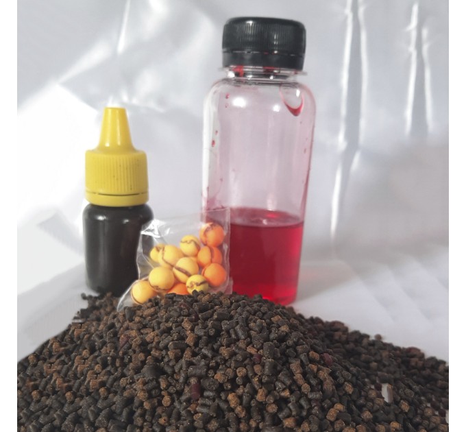 Прикорм для риби Метод МІКС ПОЛУНИЦЯ 3 в 1  UKR FISH + ПОДАРУНОК FLURO DIP, для ловлі карпа амура карася