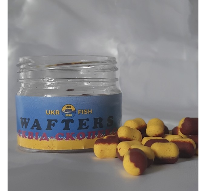 Бойли Wafters Скопекс-Сквід 8*12 мм UKR FISH Плаваюча насадка для лову коропа, карася та амура та для флет-фідера