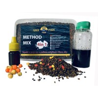Прикорм для риби Метод МІКС "Кальмар восьминіг" на фідер та флет-метод 4 в 1 UKR FISH підгодовування на коропа, амура