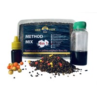 Прикорм для риби Метод МІКС "Лосось халібут" на фідер та флет-метод 4 в 1 UKR FISH підгодовування на коропа