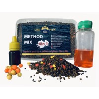 Прикорм для риби Метод МІКС "Слива ананас" на фідер та флет-метод 4 в 1 UKR FISH підгодовування на коропа