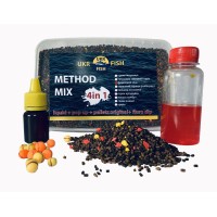 Прикорм для риби Метод МІКС "Фруктовий мікс" на фідер та флет-метод 4 в 1 UKR FISH підгодовування на коропа