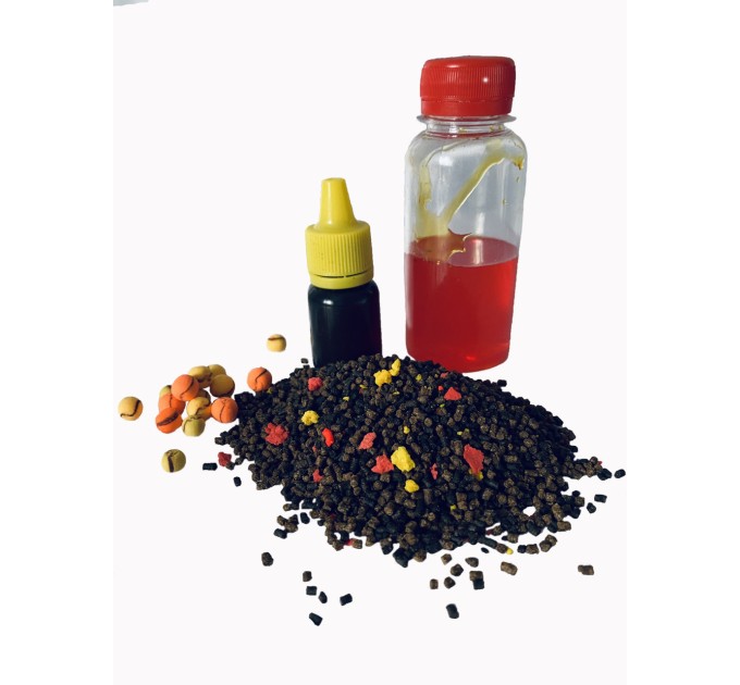 Прикорм для риби Метод МІКС "Фруктовий мікс" на фідер та флет-метод 4 в 1 UKR FISH підгодовування на коропа