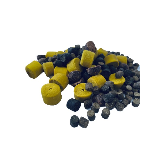 Прикормка для риби Спод МІКС "Червоний перець" SPOD MIX Пеллетс 6-13 мм + Бойли + Аміно-ліквід UKR FISH 900г