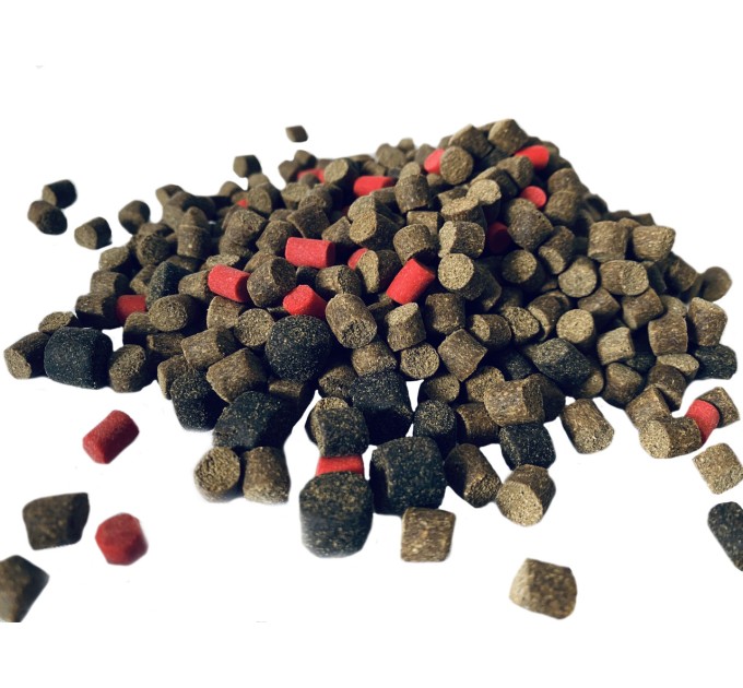 Прикормка для риби Пеллетс МІКС "Фруктовий мікс" PELLETS MIX 6-11 мм + Аміно-ліквід UKR FISH 800г