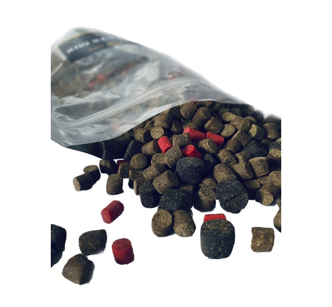 Прикормка для риби Пеллетс МІКС "Кальмар восьминіг" PELLETS MIX 6-11 мм + Аміно-ліквід UKR FISH 800г