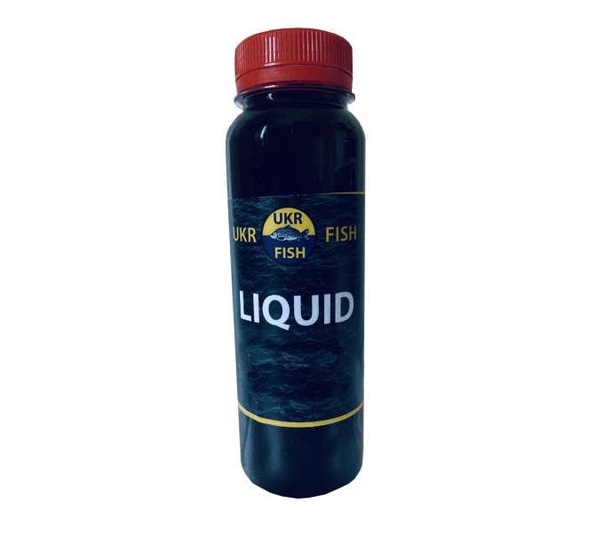 Ліквід Liquid КРИЛЬ ПОЛУНИЦЯ рідка добавка UKR FISH 300 мл, на прикорм для залучення риби в місце корму