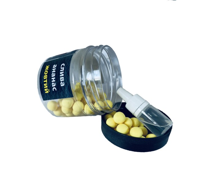 Pop up бойл AROMA Насадка для плавання 30 г UKR FISH "Слива ананас" 10 мм для лову для флет-фідера