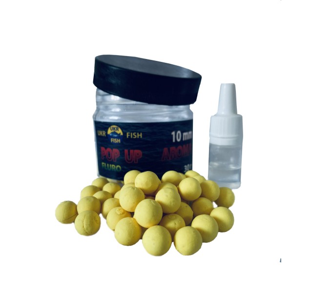 Pop up бойл AROMA Насадка для плавання 30 г UKR FISH "Слива ананас" 10 мм для лову для флет-фідера