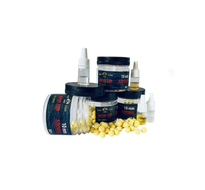 Pop up бойл AROMA Насадка для плавання 30 г UKR FISH "Слива ананас" 10 мм для лову для флет-фідера