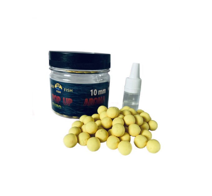 Pop up бойл AROMA Насадка для плавання 30 г UKR FISH "Кукурудза горох" 10 мм для лову для флет-фідера